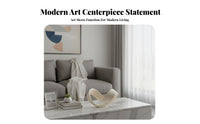 Light Luxury aesthetic Golden Figurine Modern Design House Decoration Elegant Accent Abstract Sculpture polished Lines for Interior Designers, Office Workers, Living Room, shelf, Model Home, Coffee Table