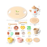 Role-Playing Fun Afternoon Tea Playset Encourages Creativity Afternoon Tea Toy Develops Fine Movement Skills Play Food Set Realistic Design for Children, Preschoolers, Toddlers