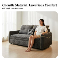 Double-Use-Use Design Folding Couch Bed Space-Saving Pull-out Sofa Bed Easy Conversion 3 in 1 Sleeper Sofa Adjustable Backrest for Apartment Dwellers, Office Workers, Homeowners, Small Areas, Bedroom