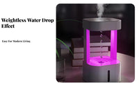 Colorful Lighting Anti-Levitation Humidifier Ambient Night Light Water Drop Backflow Humidifier Automatic Power Deactivated for Students