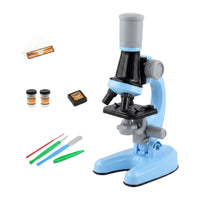 STEM Learning Kids Science Microscope LED Light Children's Microscope Set High Magnification Educational Toy Great Gift for Students