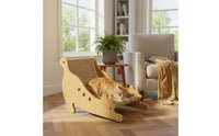 Cat Scratcher Lounge Chair Elevated Design Sisal Cat Scratching Lounger Breathable Pet Supplies for Kittens