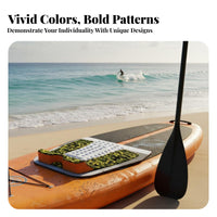 Surfboard Traction Pad Geometric Pattern D Closed-Cell Foam Deck Pad Closed-Cell Foam Deck Grip Shock Absorbing
