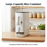 Moisture-Proof Sealed Grain Storage Bin Airtight Seal Rice Storage Bin with Measuring Cup Large Capacity