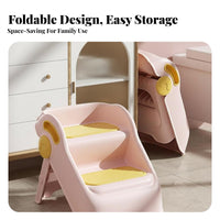 Anti-Slip 2-Step Standing Aid Stable Structure 2-Step Duck Stool Sturdy Construction Child Care Product Promotes Independence for Toddlers, Children 1-4 Years, Parents, Bathroom, Counter-Height Helping, Toilet Training, Playroom
