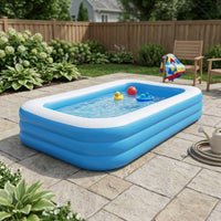 Rectangular Inflatable Swimming Pool Large Inflatable Pool Thickened Strong for Children