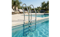 Rust Resistant Stainless Steel Pool Ladder Rustproof Pool Entry Ladder Heavy-Duty Long-Lasting for Inground Pools