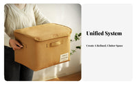 foldable textile container Built-in Handles foldable textile Box Sturdy Frame
