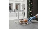 Clear Rotating Donut Stand Stable Acrylic Donut Display Stand Large Capacity Rotating Cake Display Intended for Birthday