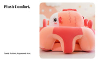 Anti-Fall Design Plush creature Sit-up Trainer Soft and Comfortable Plush Sitting Trainer Fully Padded Infant Floor Seat Upright Seating Position for Babies 4-6 Months, Expecting Mothers, Nursery, Playroom, Indoors, Living Room