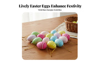 12 Pieces Easter Egg Patterned Easter Egg Eye-Catching Colors for Kids, Party Planners, Basket Filler, Classroom