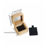 Proposal Use Beech Wood Jewelry Box Gift Packaging Small Square Jewelry Box Compact Size Sturdy for Women