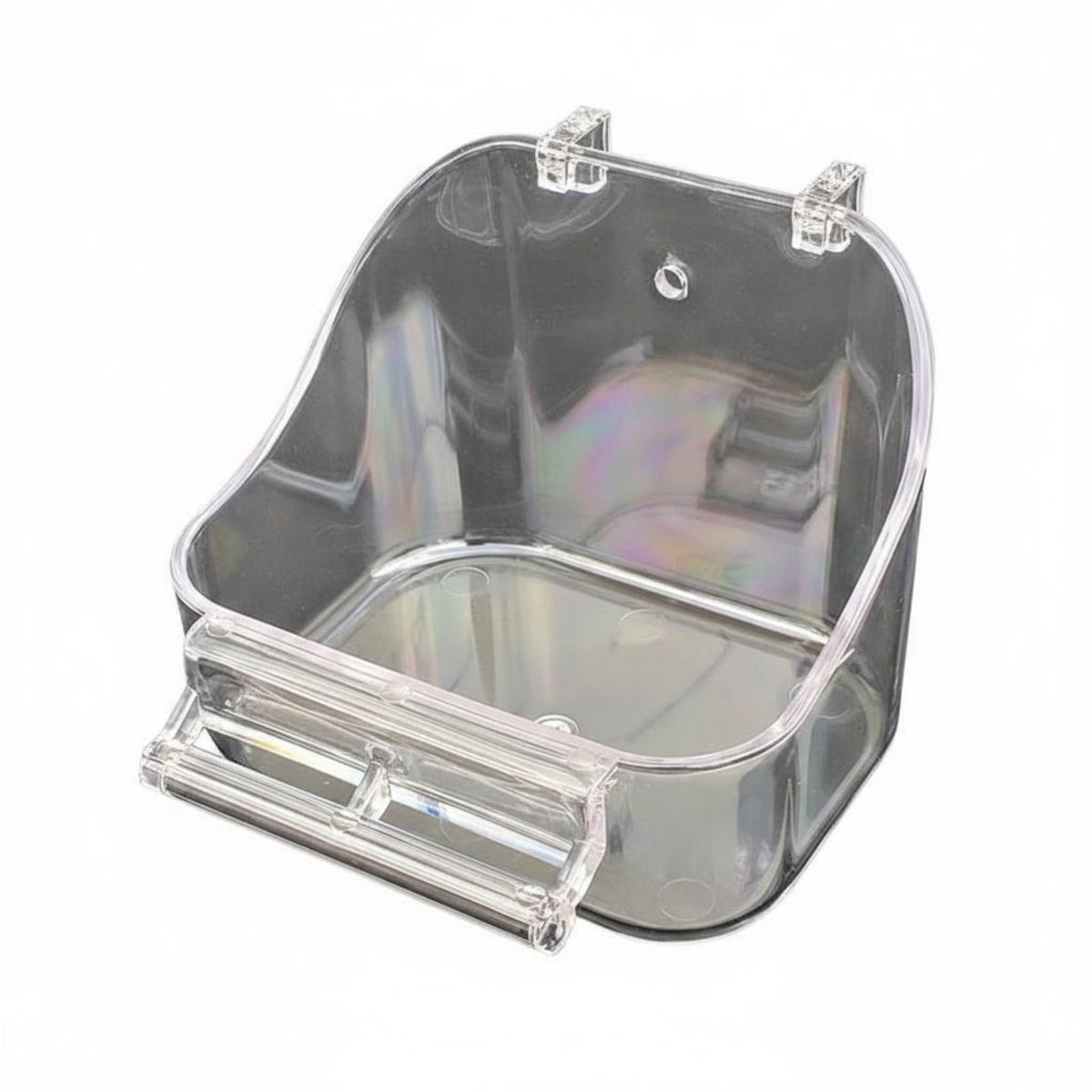 Removable Bird Food Bowl Easy to Clean Enclosure Mounted Food Bowl 2 in 1 Small Pet Bath Tub Multi Use