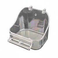Removable Bird Food Bowl Easy to Clean Enclosure Mounted Food Bowl 2 in 1 Small Pet Bath Tub Multi Use