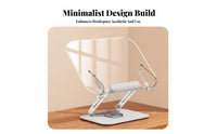 360-Degree Rotation Adjustable Reading Stand Transparent Panel Swiveling Reading Easel Multi-Functional Book Holder Hands-Hands-off Use for Students, Musicians, Study Room, Bedroom, Library, Kitchen