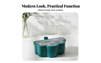 Multi-Compartment Seasoning Box Food-Grade Material Multi-Grid Spice Holder Space-Saving Condiment Storage Box for Home Cooks, Families