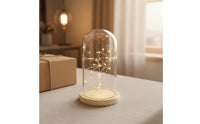 Glass Dome with Wooden Base High Crystal Clearness Clear Cloche Display Glass Dome Display Case Modern Minimalist Design