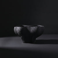 Pedestal Bowl Decorative Gourd-Shaped Bowl Matte Ceramic Vessel with Pedestal Base for Entryway Table
