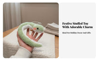 Soft Snake Toy Cute Design Green Snake Soft Toy Soft Material Home Decor for Collectors, Reptile Lovers, Living Room, Bedroom, Fun Time