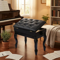 Paired Piano Bench Padded Adjustable Piano Bench Cushioned Seat for Music Studio