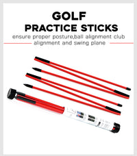48-Inch Tri-Fold Golf Alignment Stick Swing Trainer