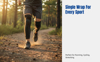 Compression Knee Support with Strap, Nylon Knit, Warmth & Pressure, For Running, Cycling, Stretching