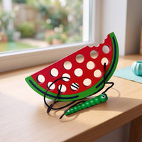 Wooden Lacing Board with Stick Montessori Wooden Threading Toy Fine Motor Hand-Eye Coordination for Toddlers, Home, Travel