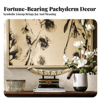 Light Luxury Design Faux Tusk Sculpture Artistic Craft Chinese Design Tusk Decoration for Feng Shui Enthusiasts, Entryway, Wine Cabinet