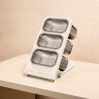 Slanted Desktop Pen Holder Tilted Slanted Pen Holder Foldable Desk Organizer Space-Saving Stationery Storage Organizer