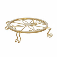 Iron Flower Pot Stand Sturdy Iron Floral Stand Space Saving Plant Holder Rack for Balcony, Indoor, Outdoor