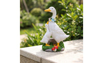 Duck Statue with Solar Light Resin Garden Statue Waterproof for Patio, Gardeners