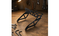 Matte Black Motorcycle Front Rack Openwork Front Luggage Rack Laser-Cut Headlight Guard Mounting Hardware
