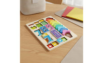 Wooden Number Learning Board Logical Thinking Number Matching Puzzle Shape Recognition for Young Children, Young Kids, Home, Preschool