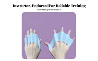 2 Pieces Improves Technique Silicone Hand Fins Soft & Flexible Silicone Webbed Gloves High Elasticity for Children, Beginners