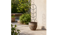 4 Pieces Metal Plant Trellis Tall Trellis with Arched Top Indoor Climbing Frame for Balcony