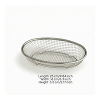 Fruit Basket Stainless Steel Wire Mesh Basket Oval for Home Organizers
