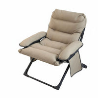 Foldable Design Padded Folding Recliner Adjustable Backrest Reclining Chair No Assembly Required Lounge Furniture Soft Cushioning for Students, Young Adults, Dormitory, Balcony, Living Room, Home Office
