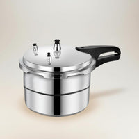 Gas and Induction Compatible Stovetop Pressure Cooker Thickened Base Commercial Pressure Cooker Heavy-Duty Construction Large Capacity Cooking Pot Multiple Safety Features for Chefs, Families, Restaurant, Cafeteria