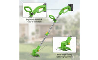 Adjustable Head Grass Trimmer with Battery and Charger Electric Cordless Grass Trimmer Rechargeable Garden Tool Easy to Use for Homeowners