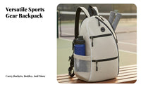 Racket Shoulder Backpack Large Capacity Crossbody Racket Bag Crossbody Racket Bag Sturdy Oxford Material Adaptable Racket