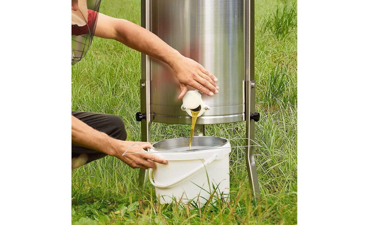 Extendable Arms Double Layer Honey Filter Fine Filtration Double Sieve Honey Strainer Food Grade for Beekeepers, Apiary
