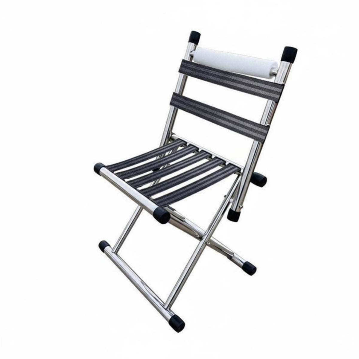 Foldable Design Collapsible Travel Seat Heavy-Duty Cross-Frame Webbed Stool Long-Lasting Construction Portable Seating High Load Capacity for Anglers, Outdoor Enthusiast S, Travelers, Camping, Fishing, Barbecue, Picnic