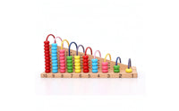 Wooden Abacus Educational Counting Frame Hands-on Abacus with Wire Rows for Preschoolers, Young Children, Homeschool, Classroom