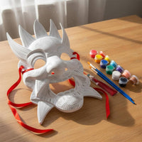 Blank Chinese Opera Face Covering Paint Your Own Hand-Paintable Graffiti Face Covering Sturdy Craft Supplies for Artists, Art Projects, Halloween