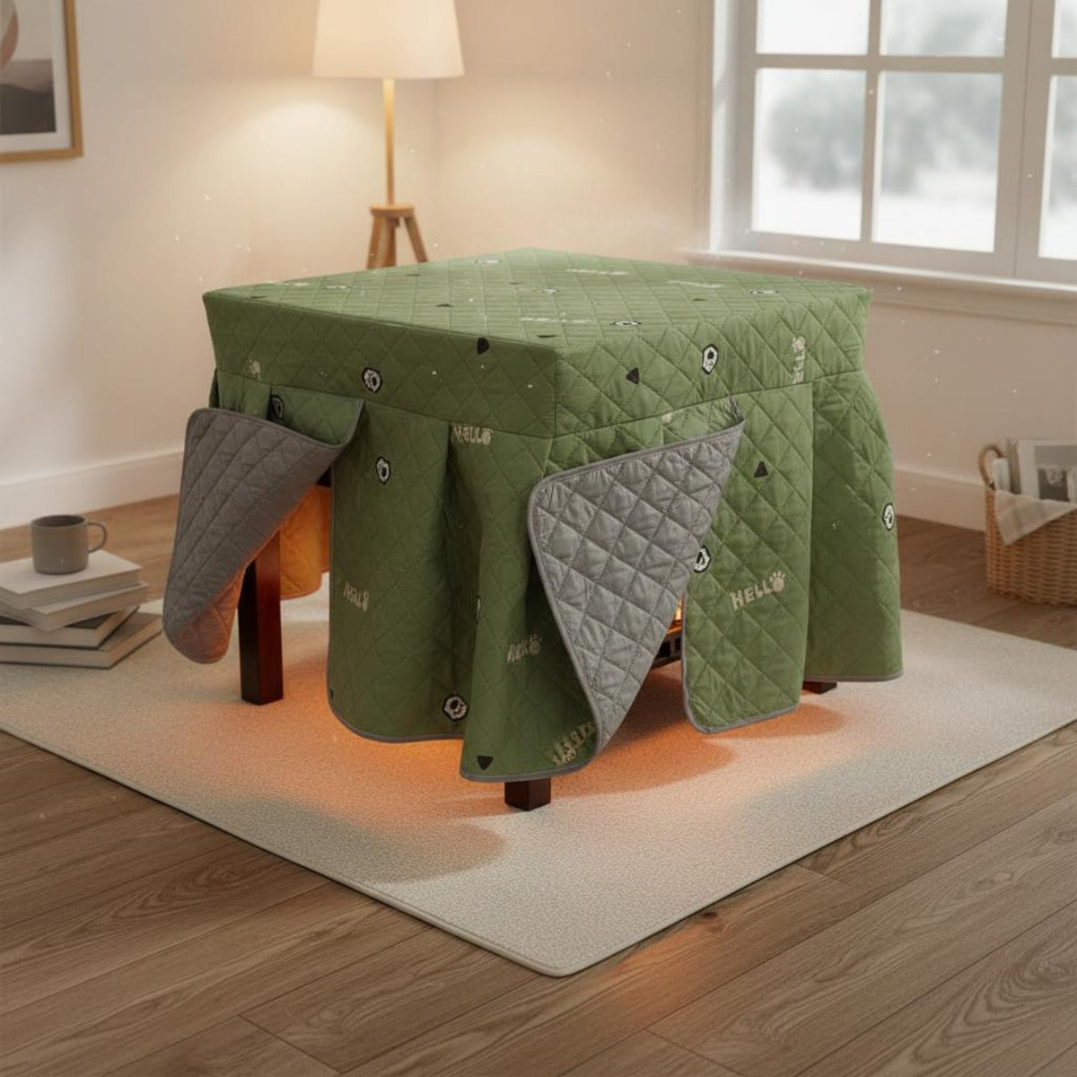 Keeps Warm Heating Table Cover Thickened Kotatsu Blanket Soft Material for Families, Seniors, Living Room, Bedroom