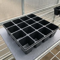 16 Cells Starter Tray Reusable Square Cells Propagation Tray Seedling Starter Pots for Greenhouse, Balcony