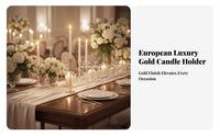Metal Candlestick European Candlestick Holder Elegant Crafted Metal Candle Stand Candlelight Dinner, Restaurant Decor
