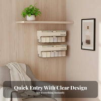 Divided Underwear and Sock Box Dust-Proof Lid Wall-Mounted Sock Organizer