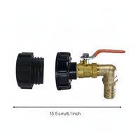 Tote Adapter with Brass Ball Shutoff Resistant Tote Tank Adapter Threaded Ball Shutoff Connector for Workshop