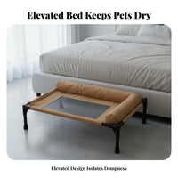 Elevated Pet Bed Moisture-Resistant Elevated Dog Bed Mesh Pet Cot Portable Cooling Mesh Dog Sleeping Pad Easy Assembly for Dogs